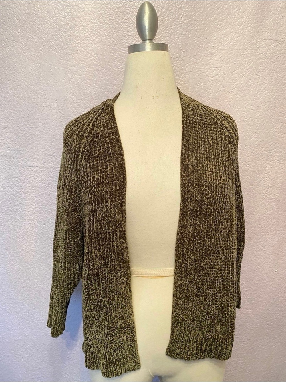 Olive green cardigan